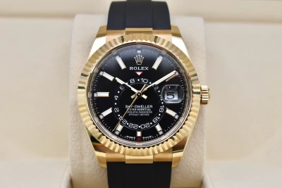Rolex Skydweller 18K Yellow Gold Oysterflex Watch 336238 | 2025 Box & Papers