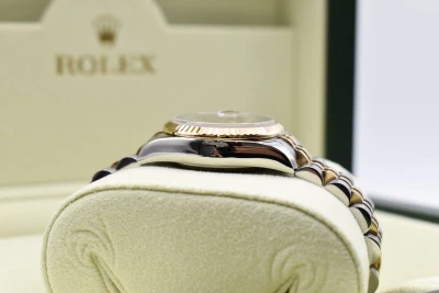 Rolex Datejust Lady Stainless Steel & 18k Champagne Dial Watch | Box & Papers