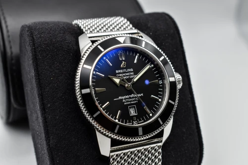 Breitling Supeocean Heritage 46 Stainless Steel Black DIal Watch A17320 | B&P