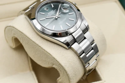Rolex Datejust 41mm Mint Green Stainless Steel Watch 126300 | 2026 B & P