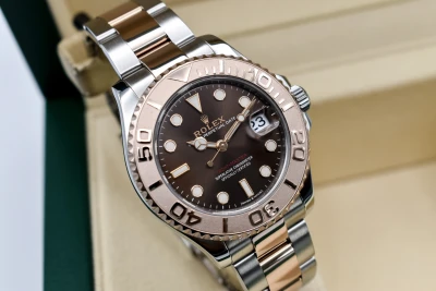 Rolex Yacht-Master 37 Steel & 18k Rose Gold Choco Dial Watch 268621 | 2020 B & P