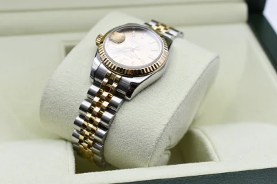 Rolex Datejust Lady Stainless Steel & 18k Champagne Dial Watch | Box & Papers