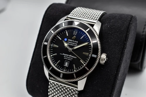 Breitling Supeocean Heritage 46 Stainless Steel Black DIal Watch A17320 | B&P