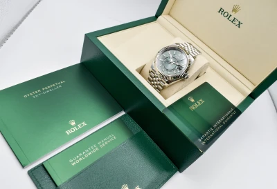 Rolex Skydweller Stainless Steel Green Dial 42mm Watch 336934 | 2025 Unworn