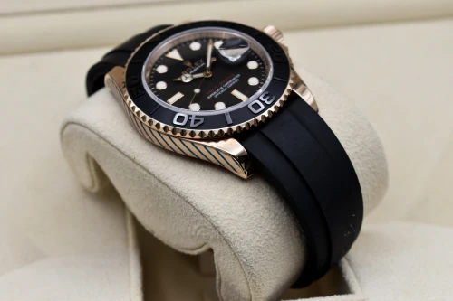Rolex Yachtmaster 18ct Rose Gold Oysterflex Watch 116655 | Box & Papers