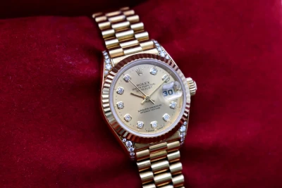 Rolex Datejust 26mm 18ct Gold Diamond Watch 69238 | 1995 Box & Papers