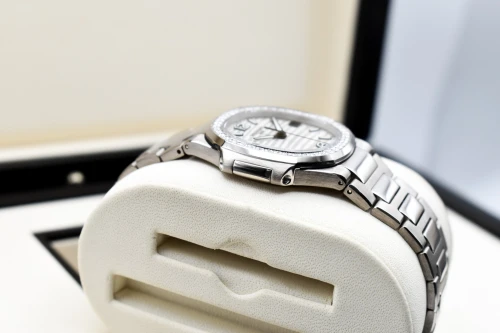 Patek Philippe Ladies Nautilus White Gold Diamond Watch 7010/1G-011 | B&P