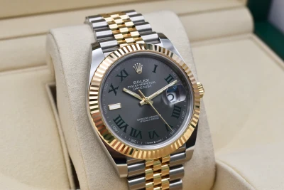 Rolex Datejust 41 Steel & 18k Gold Wimbledon Dial Watch 126333 | 2025 B&P