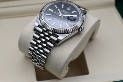 Rolex Datejust 41 Black Baton Stainless Steel Watch 126334 | 2026 Unworn