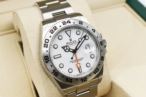 Rolex Explorer 2 Stainless Steel Polar White Dial Watch 226570 | 2026 Unworn