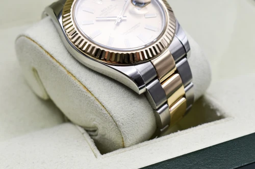 Rolex Datejust 2 Stainless Steel & 18K Gold Chamoagne Dial Watch 116333 | B&P