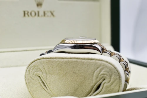 Rolex Datejust Lady Stainless Steel & 18K Gold Champagne Watch 179173 | B&P