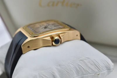 Cartier Santos 100 XL 18ct Yellow Gold Watch W20071Y1 | Box & Papers
