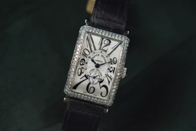 Franck Muller Long Island 18ct White Gold Diamond Set Watch 900 S6 D | B & P