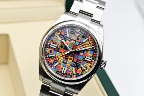 Rolex Oyster Perpetual Stainless Steel Jubilee-Motif Dial Watch 134300 | 2026 B&P