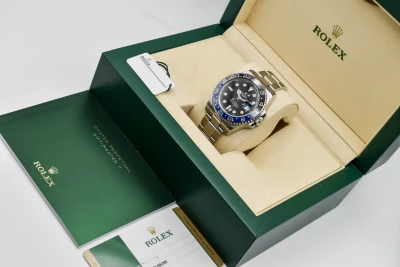 Rolex GMT Master ll Batman Stainless Steel 40mm Watch 116710BLNR | Box & Papers