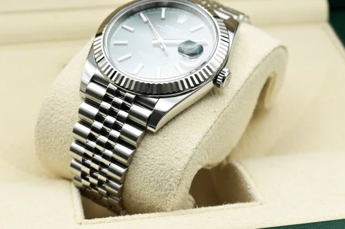 Rolex Datejust 41 Mint Green Stainless Steel Watch 126334 | B&P