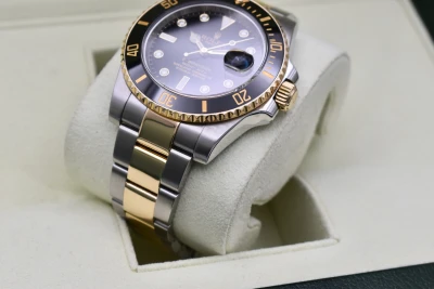 Rolex Submariner Black Diamond Serti Dial Watch 116613LN | 2011 Box & Papers
