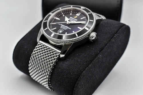 Breitling Supeocean Heritage 46 Stainless Steel Black DIal Watch A17320 | B&P