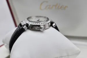 Cartier Pasha White Gold Diamond Set Watch WJ123221 | 2008 Box & Papera