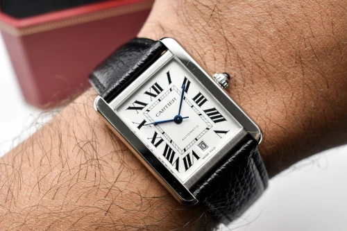 Cartier Tank Solo XL Automatic Stainless Steel Watch W5200027 | 2018 B&P