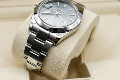 Rolex Datejust 41mm Mint Green Stainless Steel Watch 126300 | 2026 B & P