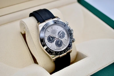 Rolex Daytona Oysterflex 18K White Gold Ghost Dial Watch 116519LN | 2020 B&P