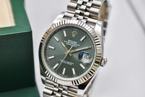 Rolex Datejust 41mm Stainless Steel Mint Green Watch 126334 | 2026 Unworn