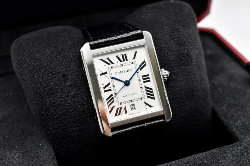 Cartier Tank Solo XL Automatic Stainless Steel Watch W5200027 | 2018 B&P