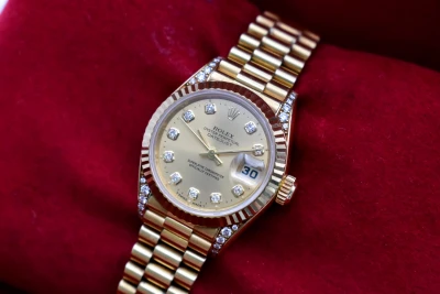 Rolex Datejust 26mm 18ct Gold Diamond Watch 69238 | 1995 Box & Papers