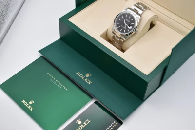 Rolex Datejust 41 Black Baton Stainless Steel Watch 126334 | 2026 Unworn