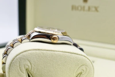 Rolex Datejust Lady Stainless Steel & 18k Champagne Dial Watch | Box & Papers