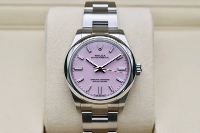 Rolex Oyster Perpetual Stainless Steel 31mm Candy Pink Watch 277200 | 2026