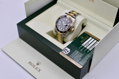 Rolex Submariner Black Diamond Serti Dial Watch 116613LN | 2011 Box & Papers
