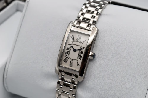Cartier Tank Americane 18ct White Gold Bracelet Watch 1713 | Box & Papers