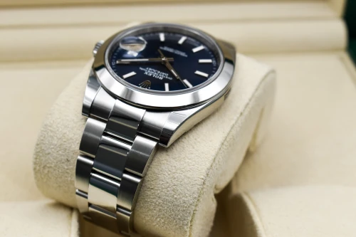 Rolex Datejust 41 Stainless Steel Blue Baton Watch 126300 | 2024 Unworn