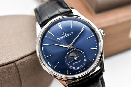 Jaeger LeCoultre Master Ultran Thin Moon Stainless Steel Blue Dial Watch Q1368480 | B&P