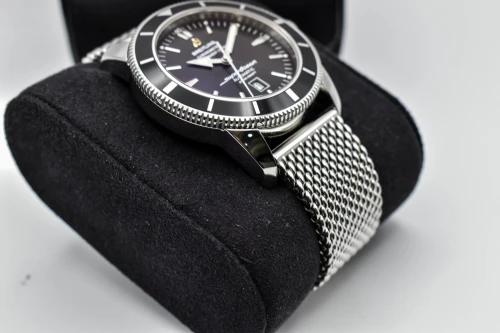 Breitling Supeocean Heritage 46 Stainless Steel Black DIal Watch A17320 | B&P