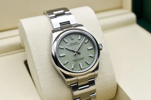 Rolex Oyster Perpetual Ladies Pistachio Stainless Steel Watch 277200 | 2026 Unworn