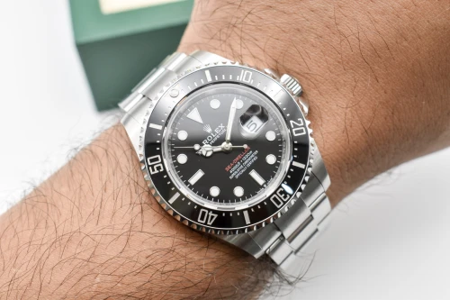 Rolex Seadweller 43 Stainlesss Steel Black Dial Big Red Watch 126600 | B&P
