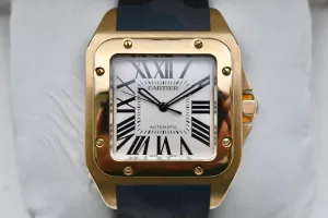Cartier Santos 100 XL 18ct Yellow Gold Watch W20071Y1 | Box & Papers
