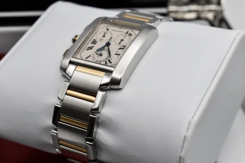 Cartier Tank Francaise Chronoflex Steel & 18ct Gold Watch 2303 | Watch Only