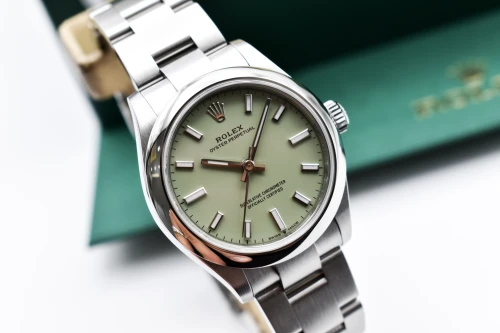 Rolex Oyster Perpetual Ladies Pistachio Stainless Steel Watch 277200 | 2026 Unworn