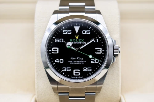 Rolex Air-King Stainless Steel Black Dial Watch 126900 | 2022 B&P