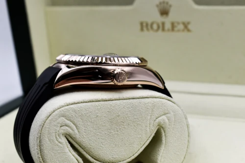 Rolex Skydweller 18k Rose Gold Chocolate Arabic Dial Watch 326135 | B&P