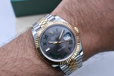 Rolex Datejust 41 Steel & 18k Gold Wimbledon Dial Watch 126333 | 2025 B&P