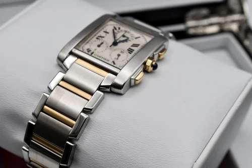 Cartier Tank Francaise Chronoflex Steel & 18ct Gold Watch 2303 | Watch Only