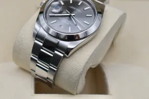 Rolex Datejust 41 Stainless Steel Rhodium Dial Watch 126300 | 2023 Box & Papers