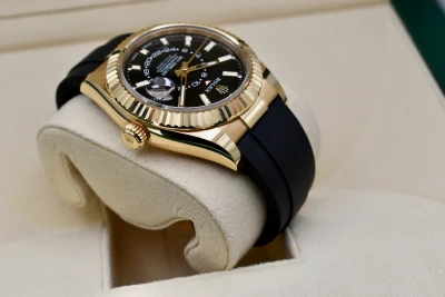 Rolex Skydweller 18K Yellow Gold Oysterflex Watch 336238 | 2025 Box & Papers