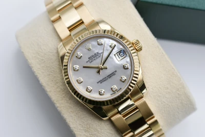 Rolex Datejust 31 18k Gold Mother Of Pearl Watch 178278 | 2014 B&P